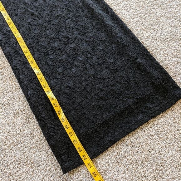 ⭐PinkBlush Midi Long Lace Fitted Black Dress Maternity Medium⭐ - Picture 6 of 8